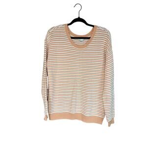 Christopher & Banks Women’s Pink Stripe Pullover Sweater, Size XL, GUC